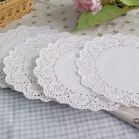 Napperons en papier doré jetables, napperons en dentelle pour la décoration de gâteaux, de plats, de mariages et de tables de fête