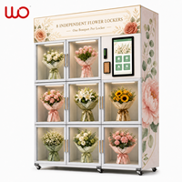 Distributeur automatique de fleurs fraîches réfrigérées intelligent, directement de l'usine, pour la vente au détail en libre-service 24h/24