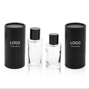 Cylinder Clear Glass 30ml 50ml 100ml Luxury <b>Perfume</b> <b>Bottle</b> with Screen Printing Custom Logo Pump Sprayer <b>Sample</b> Available - Product Image 6