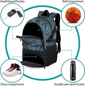 Free Sample Genuine Leather Big Sports Bag for Basketball Separate <b>Ball</b> Holder Shoe Compartment Waterproof for Soccer - Product Image 2