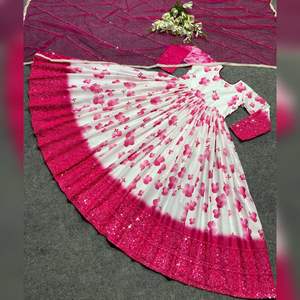 ชุดเดรส anarkali สไตล์ pakistan ดีไซน์ใหม่สไตล์บอลลีวูดพร้อมชุดคูทิสแฟนซีสำหรับสุภาพสตรี - Product Image 4