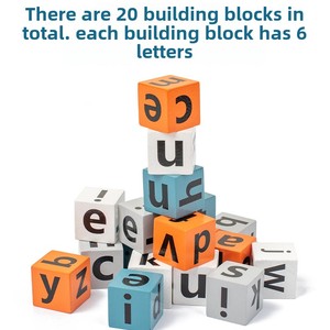 Children's Fun <strong>Learning</strong> Toy Wood <strong>Alphabet</strong> Building Blocks Early Education Word Spelling Board <strong>Game</strong> for Kids - Product Image 4