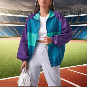 Chaqueta Bomber Deportiva con Estampado de Primavera y Parches, Chaqueta Varsity Ligera con Cierre de Cremallera Personalizada para Mujer, Venta al Por Mayor - Product Image 2