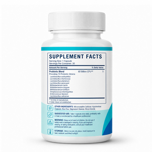 Capsules de Probiotiques pour la Santé, 60 Milliards d'UFC, Prébiotiques Biologiques pour la Santé Immunitaire et Digestive des Adultes, 30 Comprimés, Certifié GMP - Product Image 6