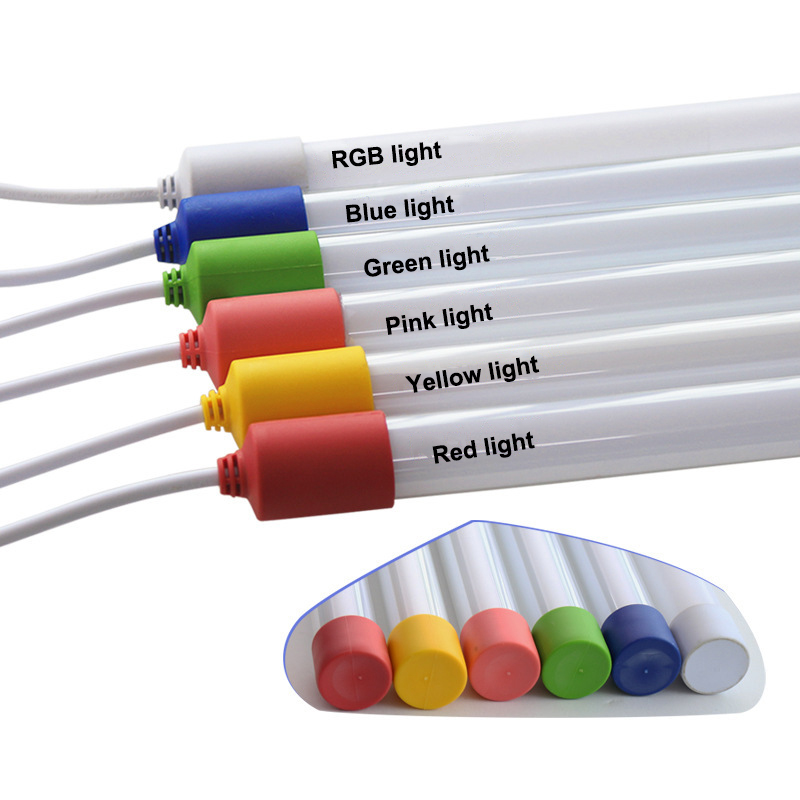 IP65 водонепроницаемый 16W18W 20W 22W 24W 30W 36W IP65 пластиковая трубка RGB меняющая цвет T8 Светодиодная лампа