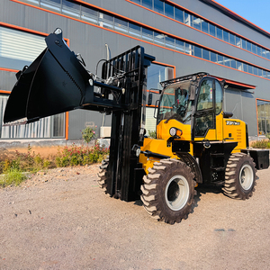 יצרן סיני מלגזות שטח 4x4, מלגזות דיזל 4 טון, מלגזות שטח עם כף 4 ב-1 - Product Image 6