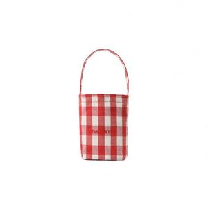 Sac fourre-tout mini écologique personnalisé avec logo brodé, 100% toile de coton, fermeture ouverte, couleur unie, portable, pour le shopping ou comme cadeau - Product Image 3