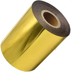 Polyester fabric satin textile transfer printing glossy gold resin barcode thermal ribbon