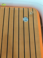 Rampe de bateau gonflable portable verte échelle de rampe de flotteur sur l'eau bateau ou piscine pour animaux de compagnie