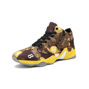 Fashion Trends Men Cheap Lightweight Running <strong>Yellow</strong> High Cut <strong>Basketball</strong> <strong>Shoes</strong> - Product Image 2