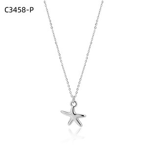 Collar con Colgante de Estrella Amy Amy, Chapado en Plata, Acero Inoxidable, Joyería Minimalista para Mujer, Regalo, Collar con Cadena - Product Image 3