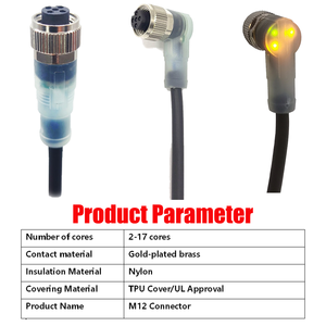 Customized M12 <strong>Connector</strong> Aviation Plug Socket with 3Pin 4Pin 5Pin <strong>LED</strong> Light Waterproof Circular Cable Wire for Connectors - Product Image 5