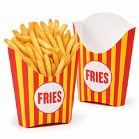 Gobelets en papier personnalisés pour frites, résistants à la graisse, emballages pour restauration rapide, boîtes à emporter, cônes pour frites, cartons