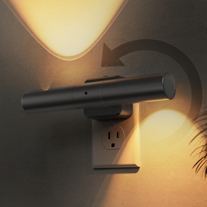 LOHAS Lampada Notturna LED Nera Rotante a 180° con Sensore Crepuscolare, Luce da Comodino Dimmerabile per Camera da Letto e Corridoio - Product Image 1