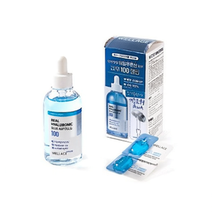 Sérum Wellage Real Hyaluronic Blue Ampoule 100ml pour les soins quotidiens de la peau, tous types de peau - Product Image 2