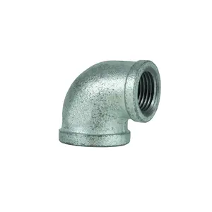 DKV DN15-DN20 Female Threaded Elbow BSP Thread Galvanized Iron 1/2inch-3/4inch OEM 1/2 General Air Fittings 1/4 Elbow Female