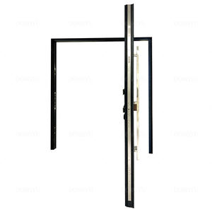 הנמכר ביותר יפה מראה מבריקה גבוהה מחוסמת זכוכית 04 דלת נירוסטה לבתים עם מנעול חכם - Product Image 6