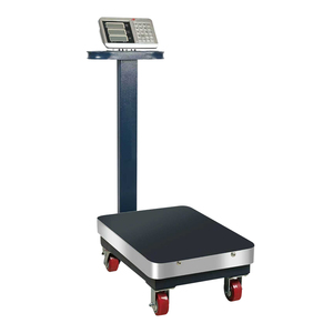 双显示屏600公斤铠装设计重量秤平台秤带万向轮 - Product Image 1