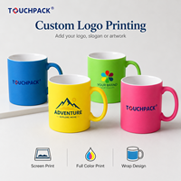 Mug en céramique promotionnel en gros avec logo personnalisé par transfert thermique 420 ml, revêtement créatif, cadeau d'affaires pour café et thé