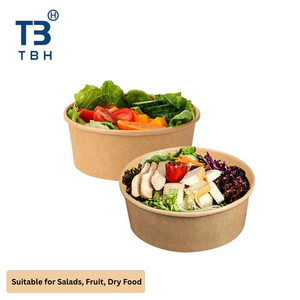 Malaysia Supplier 1300ml Biodegradable <b>Paper</b> Salad <b>Bowl</b> Cookie Kraft Disposable Container Suitable for Food Stall Catering - Product Image 6