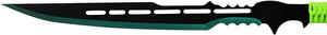 Épée tactique de conception fantastique entièrement en métal avec fourreau en nylon, épée décorative <span class=keywords><strong>Zomb</strong></span>, jouet d'épée, katana à lame fixe avec cordon, 27 pouces - Product Image 3