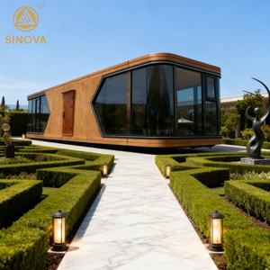 Casa Prefabricada Modular <span class=keywords><strong>SINOVA</strong></span>, Cabaña Tipo Apple, Hotel Contenedor, Casa Cápsula, Moderna, con Estructura de Aluminio para Exteriores - Product Image 1