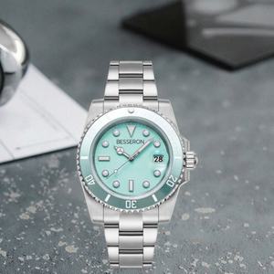 Montres mécaniques Besseron 8215, mouvement mécanique, bracelet en acier inoxydable de luxe, montres automatiques lumineuses pour hommes - Product Image 2