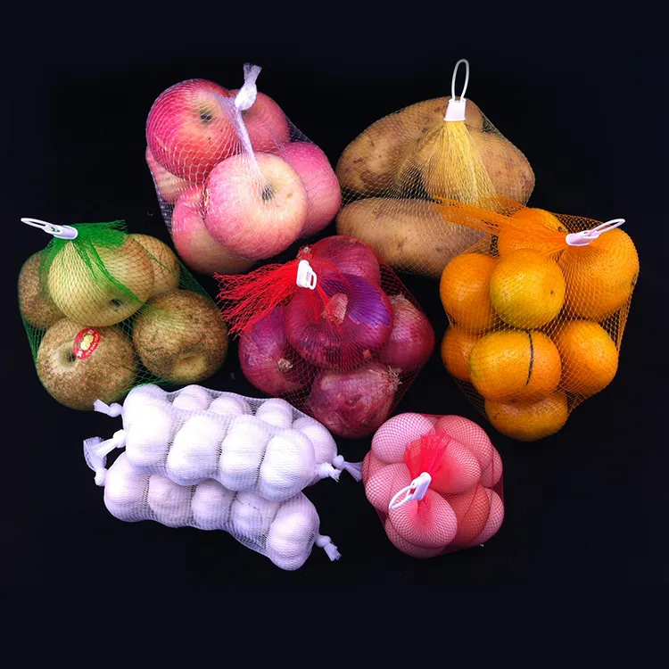 뜨거운 판매 야채와 과일 포장 넷 봉투 소형 그물 자루 빨강