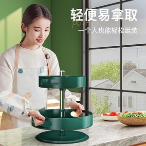 Rotatable <b>Kitchen</b> Spice Rack Multi Tier Countertop <b>Storage</b> Turntable Removable For Condiment Organization - Product Image 1