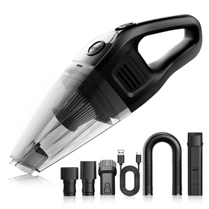Cordless Car <b>Vacuum</b> Cleaner 4 Nozzles Battery Powered <b>Portable</b> Home And Car Use Black ABS Material - Product Image 5