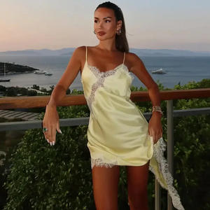 <span class=keywords><strong>Abito</strong></span> da donna estivo 2025 <span class=keywords><strong>senza</strong></span> maniche <span class=keywords><strong>senza</strong></span> schienale e asimmetrico Sexy abiti da festa in raso <span class=keywords><strong>abito</strong></span> corto con giunzione in pizzo Sexy - Product Image 1