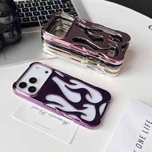 Rỗng ra ngọn lửa mô hình điện thoại trường hợp đối với iPhone 17 Pro Max 16 chống sốc mạ điện TPU trường hợp - Product Image 4