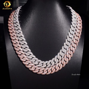 Cadena Cubana de Plata Esterlina de 15MM con Incrustaciones de Diamantes Moissanite VVS de Laboratorio, Estilo Hip Hop, para Hombre - Product Image 5