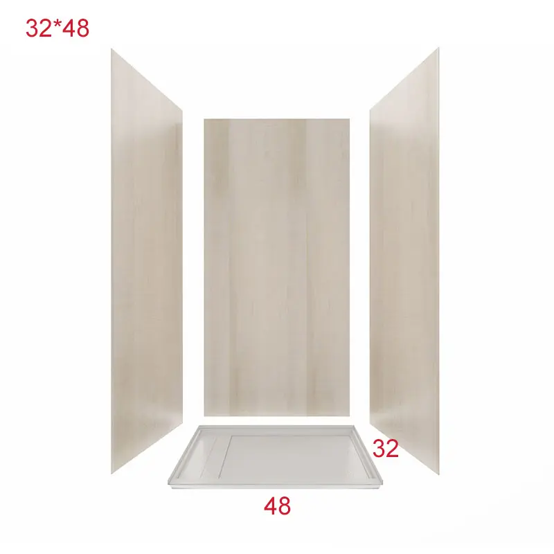 Pannello a parete doccia impermeabile surround 32 x48 pollici per il mercato americano con standard UPC