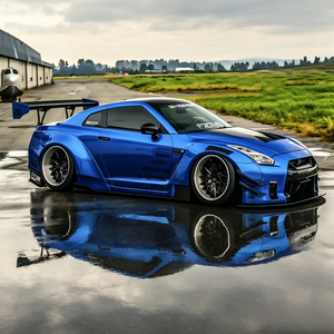 Nuevo Kit de Carrocería Ancha Estilo LB2 para Nissan GT-R R35 2007-2023, Fibra de Carbono+FRP, Instalación Directa con Tornillos, Parachoques Delantero/Trasero, Faldones Laterales - Product Image 5