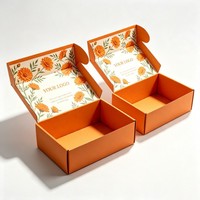 Boîte postale ondulée avec logo personnalisé imprimé, échantillon gratuit, vente en gros, boîte d'expédition pliable pour chaussures et vêtements
