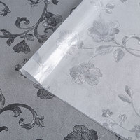 Vente en gros de film alimentaire statique Film de fleurs givrées pour fenêtre Film de confidentialité pour salle de bain bureau hôtel