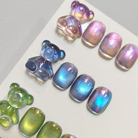 Esmalte de Uñas en Gel Negro Estilo Ojo de Gato AILANUO, Libre de HEMA y TPO, Set de Esmalte de Uñas en Gel 9D, Efecto Galaxia, Magnético, Camaleón, China