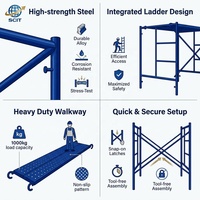 Stabilisateur de sécurité pour échafaudage ShuoChang, support robuste pour tour d'échafaudage, épaisseur 1,8-3,0 mm