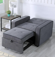 Canapé-lit futon pliant 1 place en tissu de haute qualité, nouveau, avec mousse et ressorts ensachés