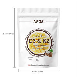 Complément alimentaire en gélules molles D3 1000 UI K2 200 mcg pour adultes - Product Image 5