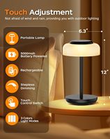 Lampe de table LED créative sans fil, rechargeable, portable, pour restaurant, de luxe, moderne et romantique, pour dîner, lampe de bureau