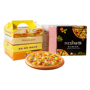 9 inch 12 inch 14 inch tái chế các tông màu trắng Giấy gợn sóng hộp bánh Pizza bán buôn cho nhà hàng giao hàng với logo tùy - Product Image 6