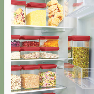 Hộp đựng đồ ăn nhẹ bằng nhựa tiết kiệm không gian, không chứa BPA, có thể xếp chồng lên nhau, được LFGB phê duyệt, bảo quản thực - Product Image 1