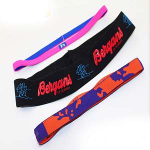 Toptan özel spor bisiklet koşu spor spor ter bandı bandı elastik silikon jakarlı baskılı Logo aksesuarları ile - Product Image 5