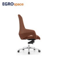 Fauteuil de Direction Exécutif en Cuir EGROspace avec Roulettes, Inclinable et Pivotant pour Bureau Commercial