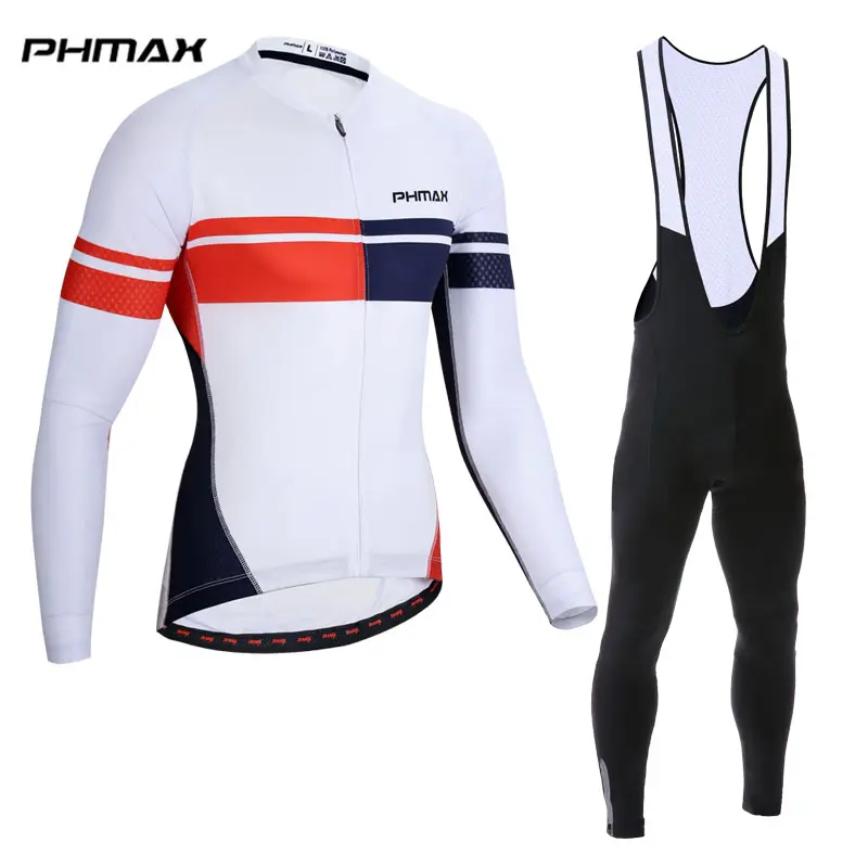 PHMAX बिब सेट पहाड़ बाइक कपड़े Ropa Ciclismo मैंस के लिए Shockproof चक्र परिधान रेसिंग साइकिल सायक्लिंग जर्सी सूट