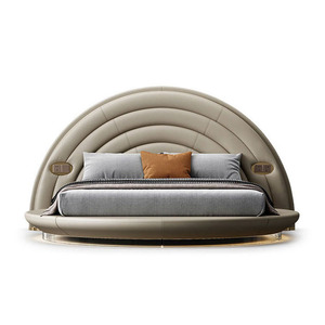 Camas Tapizadas con Cabecera Alta a Precio Económico, Camas Dobles, Queen, King Size, Muebles de Dormitorio de Lujo para Hotel, Cama Redonda con Almacenamiento - Product Image 2