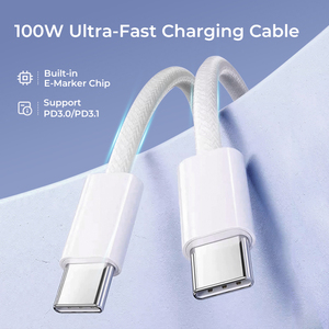 Cable USB Trenzado de PVC de 1m al por Mayor, Carga Rápida de 5A para <span class=keywords><strong>Samsung</strong></span> Android Tipo-C, Compatible con iPhone 15 16 - Product Image 3