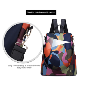 Trendy Waterproof Oxford PU Leather Small <strong>Backpack</strong> <strong>Purse</strong> for Women School Bag for Girls Portable Black Daily Soft Mini Bag - Product Image 5